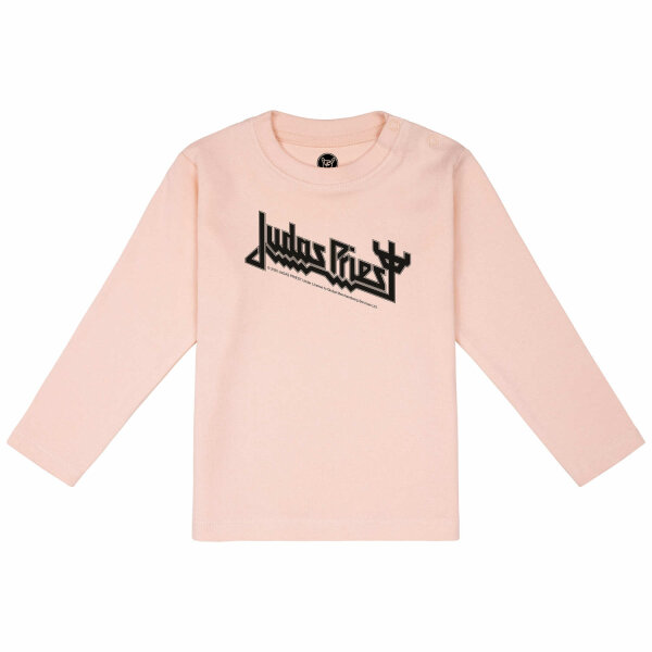 Judas Priest (Logo) - Baby Longsleeve, hellrosa, schwarz, 56/62