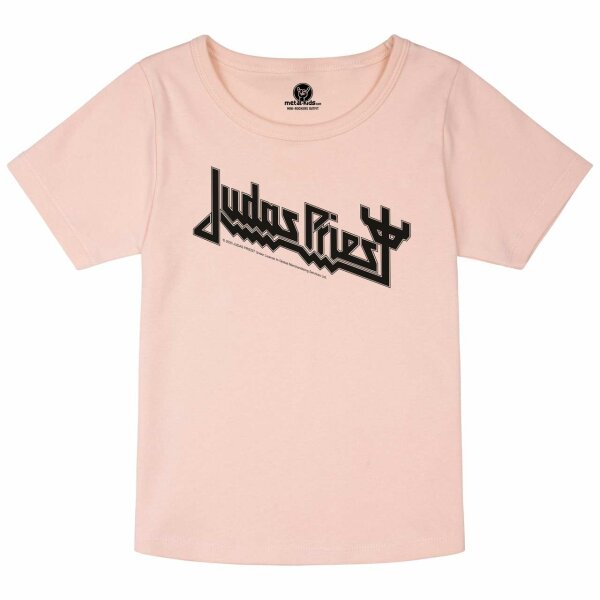 Judas Priest (Logo) - Girly Shirt, hellrosa, schwarz, 128