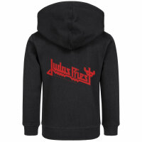 Judas Priest (Logo) - Kinder Kapuzenjacke, schwarz, rot, 116
