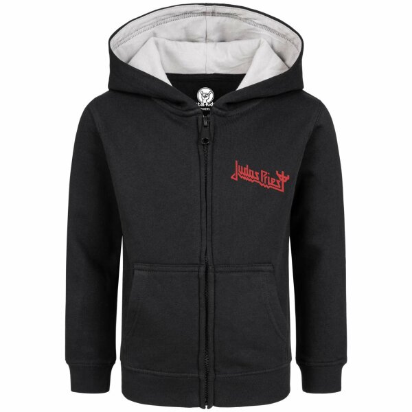 Judas Priest (Logo) - Kids zip-hoody, black, red, 152