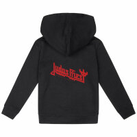Judas Priest (Logo) - Kinder Kapuzenjacke, schwarz, rot, 152