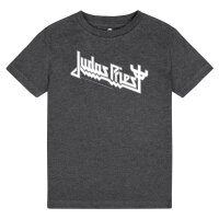 Judas Priest (Logo) - Kinder T-Shirt, charcoal, weiß, 116