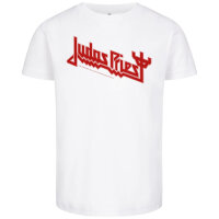 Judas Priest (Logo) - Kinder T-Shirt - weiß - rot - 92