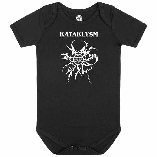 Kataklysm (Logo/Tribal) - Baby Body, schwarz, weiß, 56/62