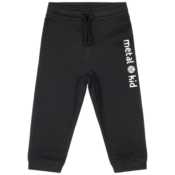 metal kid - Baby sweatpants, black, white, 56/62