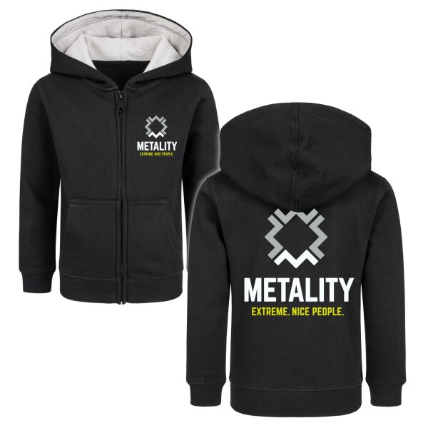 Metality (Logo) - Kinder Kapuzenjacke, schwarz, mehrfarbig, 104