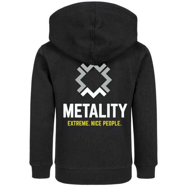 Metality (Logo) - Kinder Kapuzenjacke, schwarz, mehrfarbig, 104