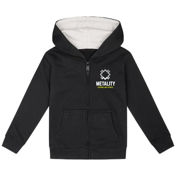 Metality (Logo) - Kinder Kapuzenjacke, schwarz, mehrfarbig, 104