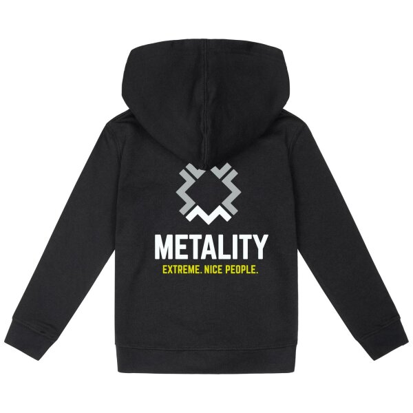 Metality (Logo) - Kinder Kapuzenjacke, schwarz, mehrfarbig, 104