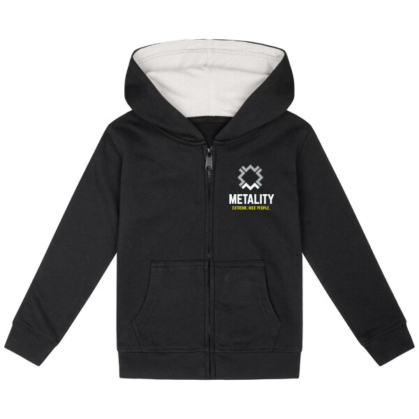 Metality (Logo) - Kinder Kapuzenjacke, schwarz, mehrfarbig, 116