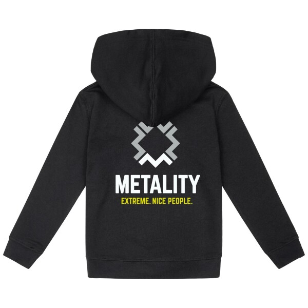 Metality (Logo) - Kinder Kapuzenjacke, schwarz, mehrfarbig, 116