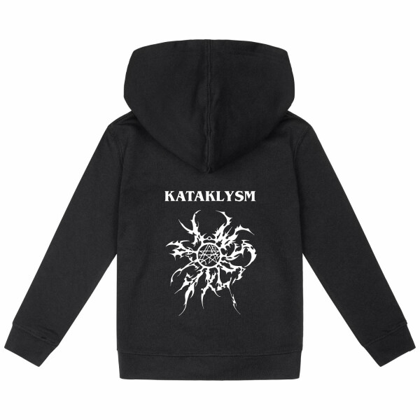 Kataklysm (Logo/Tribal) - Kinder Kapuzenjacke, schwarz, weiß, 116