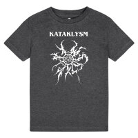 Kataklysm (Logo/Tribal) - Kinder T-Shirt, charcoal, weiß, 116