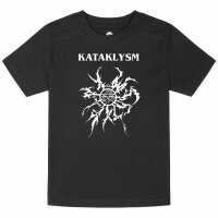 Kataklysm (Logo/Tribal) - Kinder T-Shirt, schwarz, weiß, 128