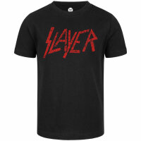 Slayer (Logo) - Kinder T-Shirt - schwarz - rot - 104