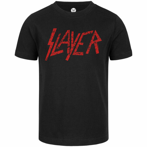 Slayer (Logo) - Kinder T-Shirt, schwarz, rot, 116