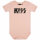 KISS (Distressed Logo) - Baby bodysuit, pale pink, black, 56/62