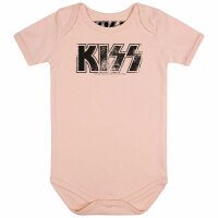 KISS (Distressed Logo) - Baby bodysuit - pale pink -...