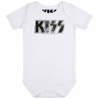 KISS (Distressed Logo) - Baby Body - weiß - schwarz...