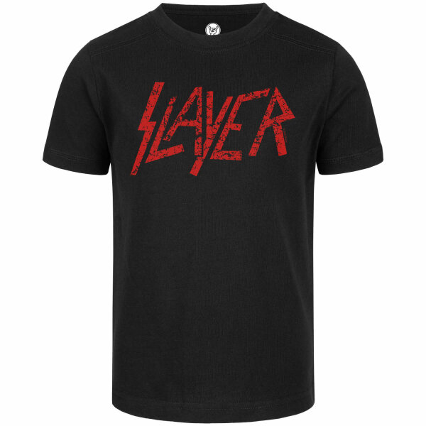 Slayer (Logo) - Kinder T-Shirt, schwarz, rot, 164