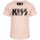 KISS (Distressed Logo) - Girly shirt, pale pink, black, 104