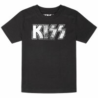 KISS (Distressed Logo) - Kids t-shirt, black, white, 104