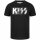 KISS (Distressed Logo) - Kinder T-Shirt, schwarz, weiß, 104