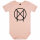 Manegarm (Logo) - Baby bodysuit, pale pink, black, 56/62