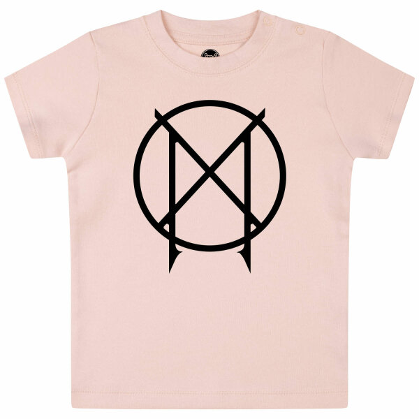 Manegarm (Logo) - Baby T-Shirt, hellrosa, schwarz, 56/62