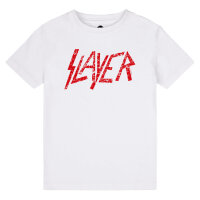 Slayer (Logo) - Kinder T-Shirt, weiß, rot, 92