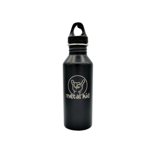 metal kid - Mizu bottle for kids, black, aluminium/metal, 500 ml