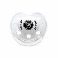 metal kid - Soother - white - black - Size 1