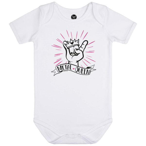 metal queen - Baby bodysuit, white, multicolour, 80/86