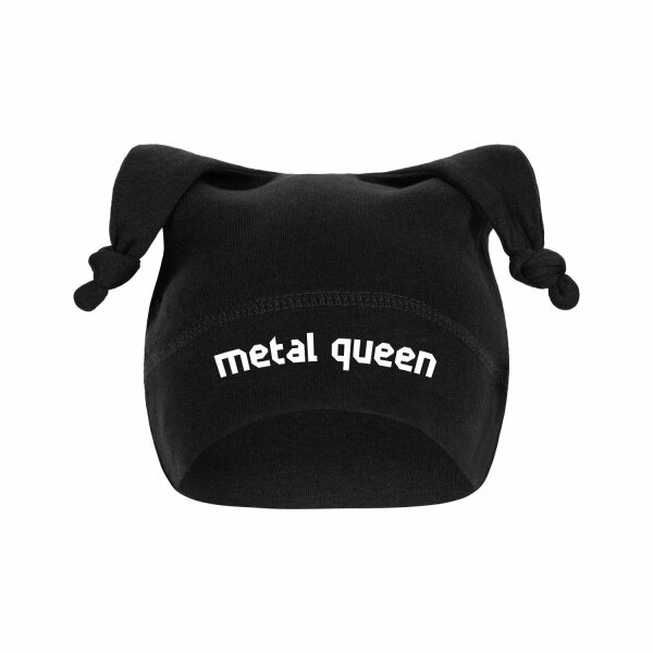 metal queen (Classic) - Baby Mützchen - schwarz - weiß - one size