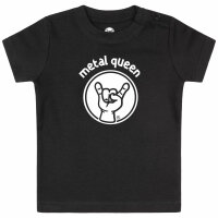metal queen (Classic) - Baby t-shirt - black - white - 80/86