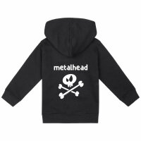 metalhead - Baby zip-hoody, black, white, 68/74