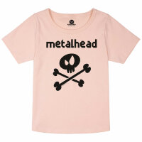 metalhead - Girly Shirt, hellrosa, schwarz, 104