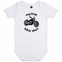 my first biker shirt - Baby Body, weiß, schwarz, 80/86