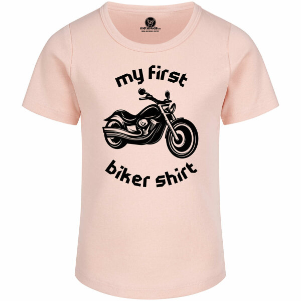 my first biker shirt - Girly Shirt, hellrosa, schwarz, 116
