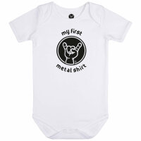 my first metal shirt - Baby bodysuit - white - black - 56/62