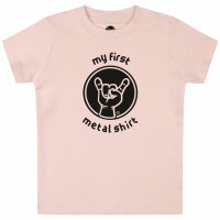 my first metal shirt - Baby t-shirt, pale pink, black, 80/86