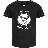 my first metal shirt - Girly shirt, black, white, 152