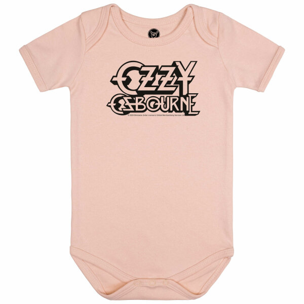 Ozzy Osbourne (Logo) - Baby bodysuit, pale pink, black, 56/62