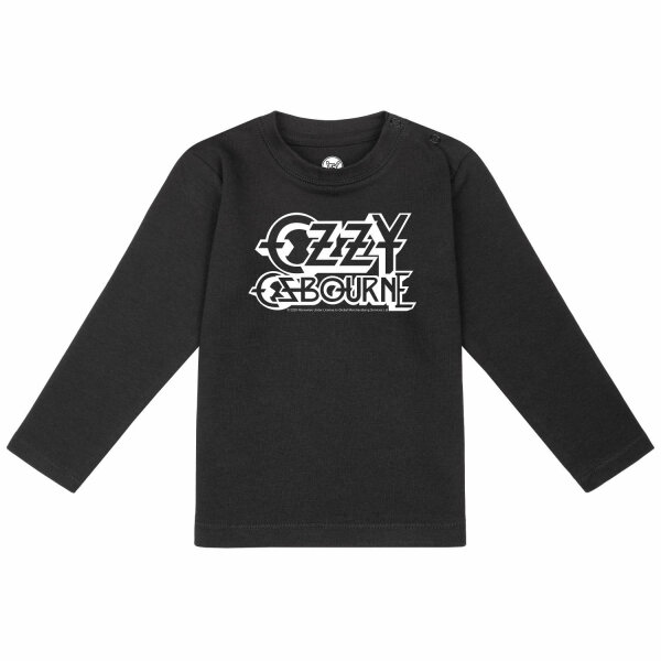 Ozzy Osbourne (Logo) - Baby longsleeve, black, white, 80/86