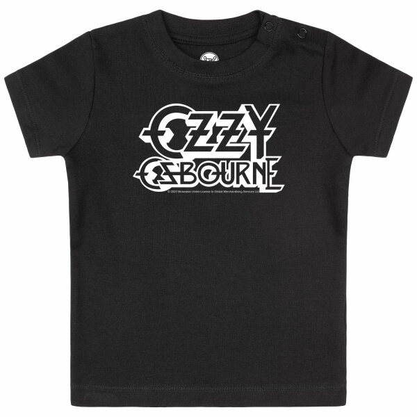 Ozzy Osbourne (Logo) - Baby T-Shirt, schwarz, weiß, 80/86