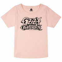 Ozzy Osbourne (Logo) - Girly Shirt, hellrosa, schwarz, 104