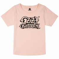 Ozzy Osbourne (Logo) - Girly shirt, pale pink, black, 92