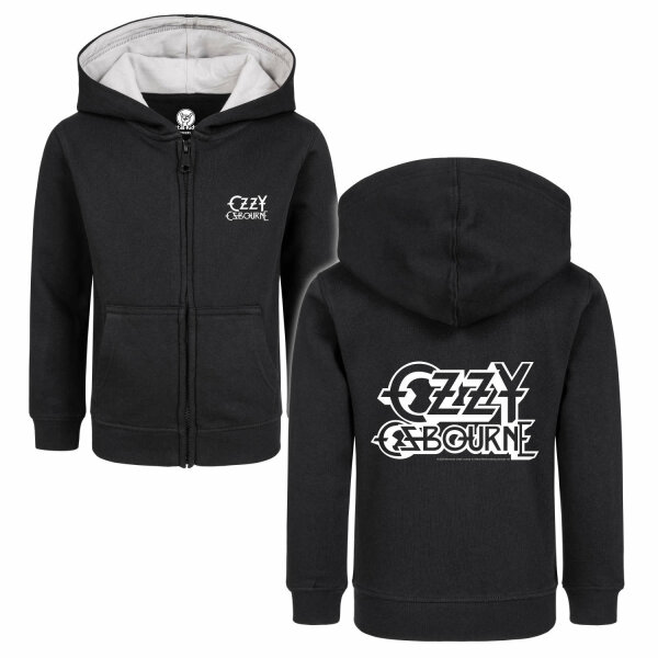 Ozzy Osbourne (Logo) - Kids zip-hoody, black, white, 104