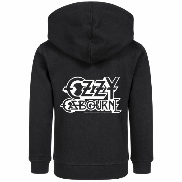 Ozzy Osbourne (Logo) - Kids zip-hoody, black, white, 116