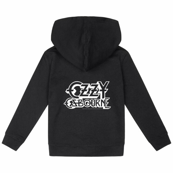 Ozzy Osbourne (Logo) - Kids zip-hoody, black, white, 116